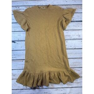 Ulla Johnson Tillie Ruffle Short Sleeve Sweatshirt Dress‎